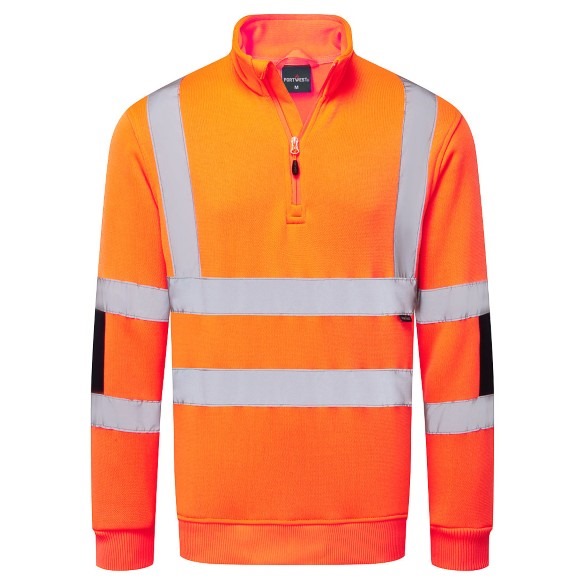 Hi-Vis Knitted Half Zip Sweatshirt