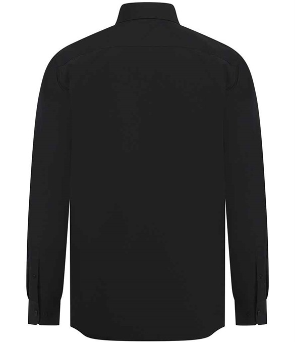 Henbury Long Sleeved Cotton Feel Coolplus&#174; Shirt