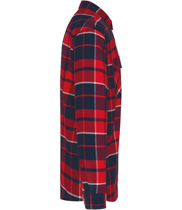 Kariban Sherpa Lined Checked Shirt Jacket