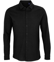 NEOBLU Basile Organic Cotton Long Sleeve Pique Shirt